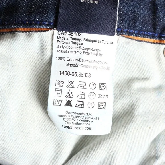 Scotch & Soda Ralston Slim Dark Worn Denim Jeans 31x32 - Picture 8 of 8